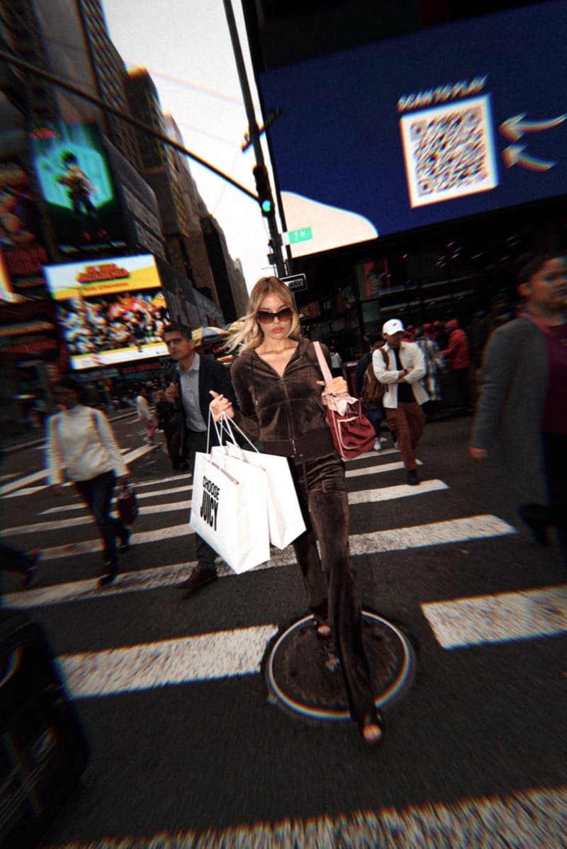 juicy couture velour tracksuit top woman pink pizza sunglasses