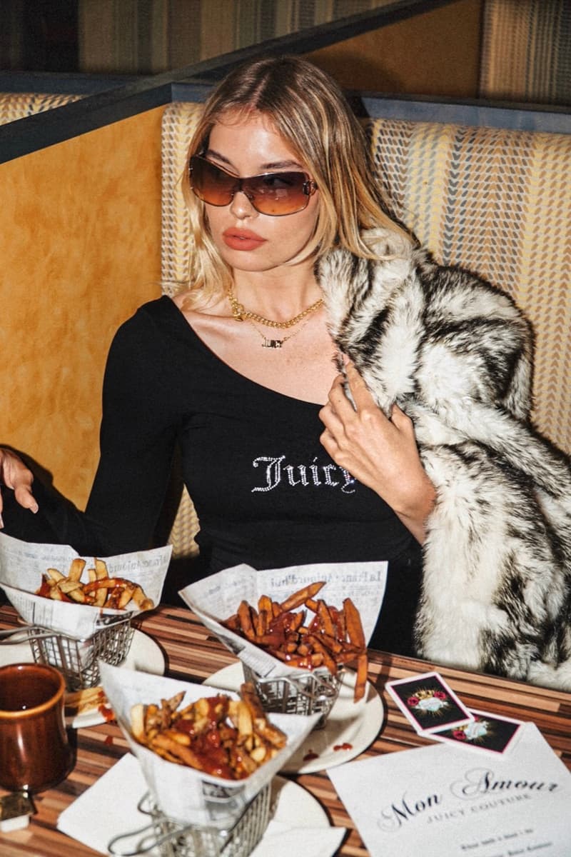 juicy couture velour tracksuit top woman pink pizza sunglasses