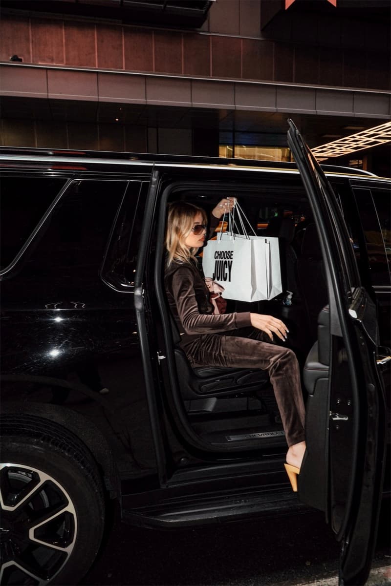 juicy couture velour tracksuit top woman pink pizza sunglasses