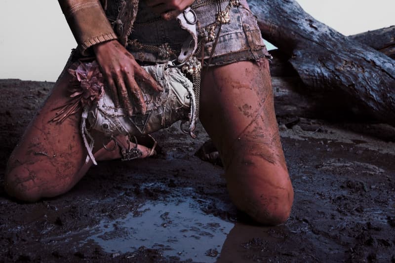 guess usa leather mud distressed juliana nalu woman supermodel brazilian skin