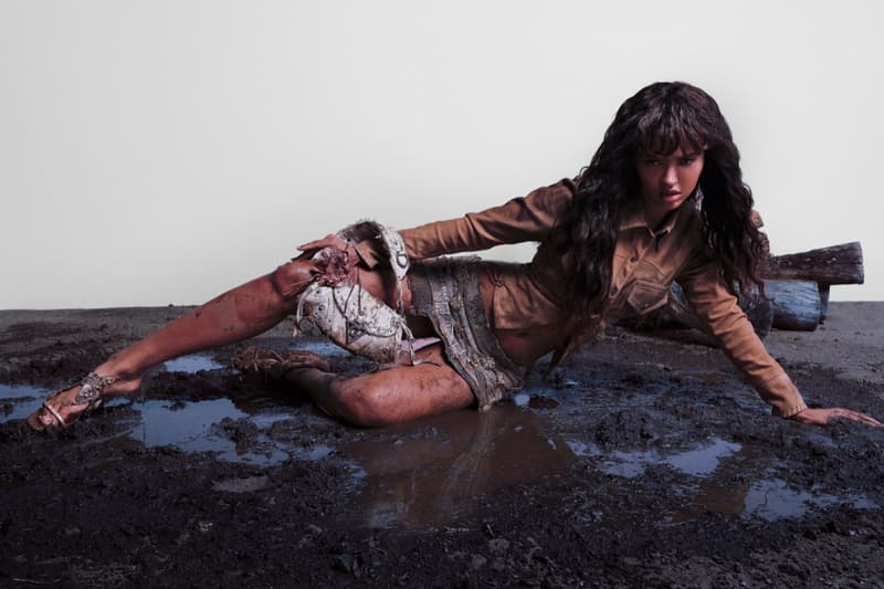 guess usa leather mud distressed juliana nalu woman supermodel brazilian skin