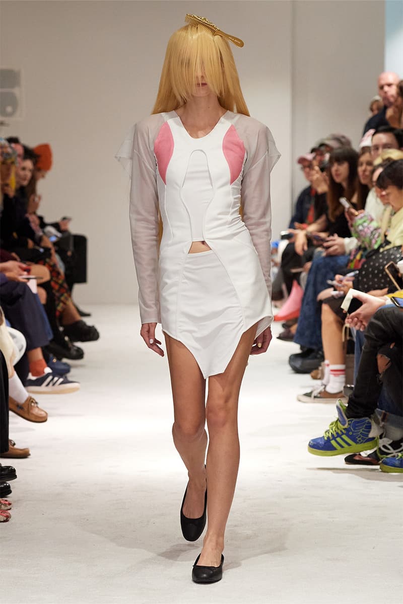 Ashley Williams, SS25, Runway fashion week models hair glasses blue bow wigs