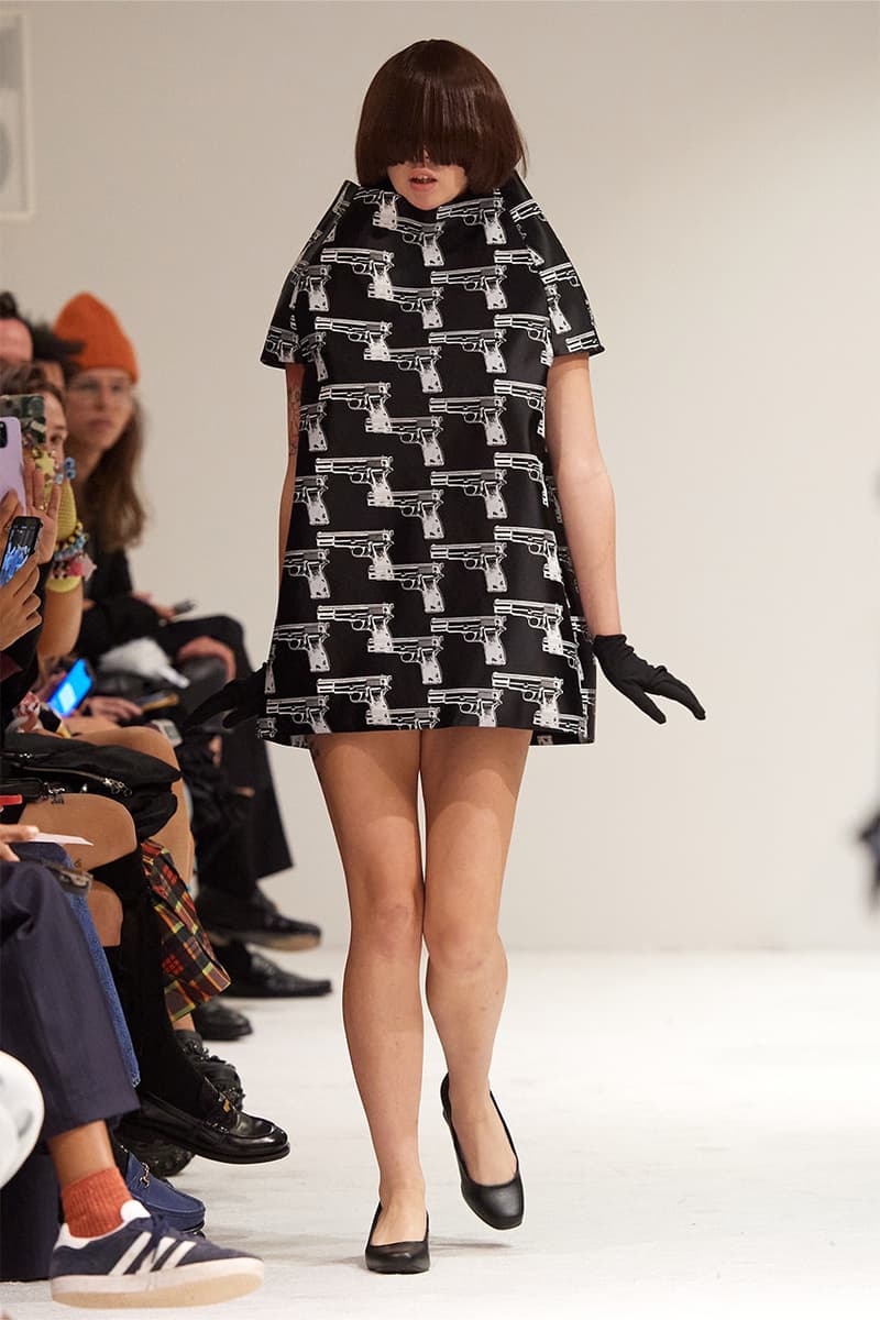 Ashley Williams, SS25, Runway fashion week models hair glasses blue bow wigs