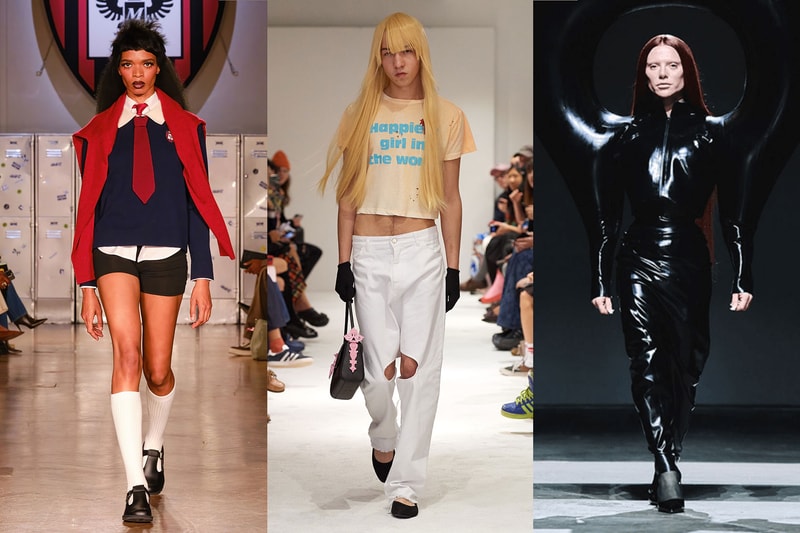 london fashion week runway mains skepta harri inflatable balloon bodies woman sheer mesh