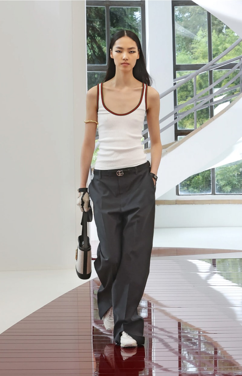 Gucci, SS25, Runway, Collections, Milan Fashion Week, Jackie Kennedy, Mona Tougaard, Vittoria Ceretti.