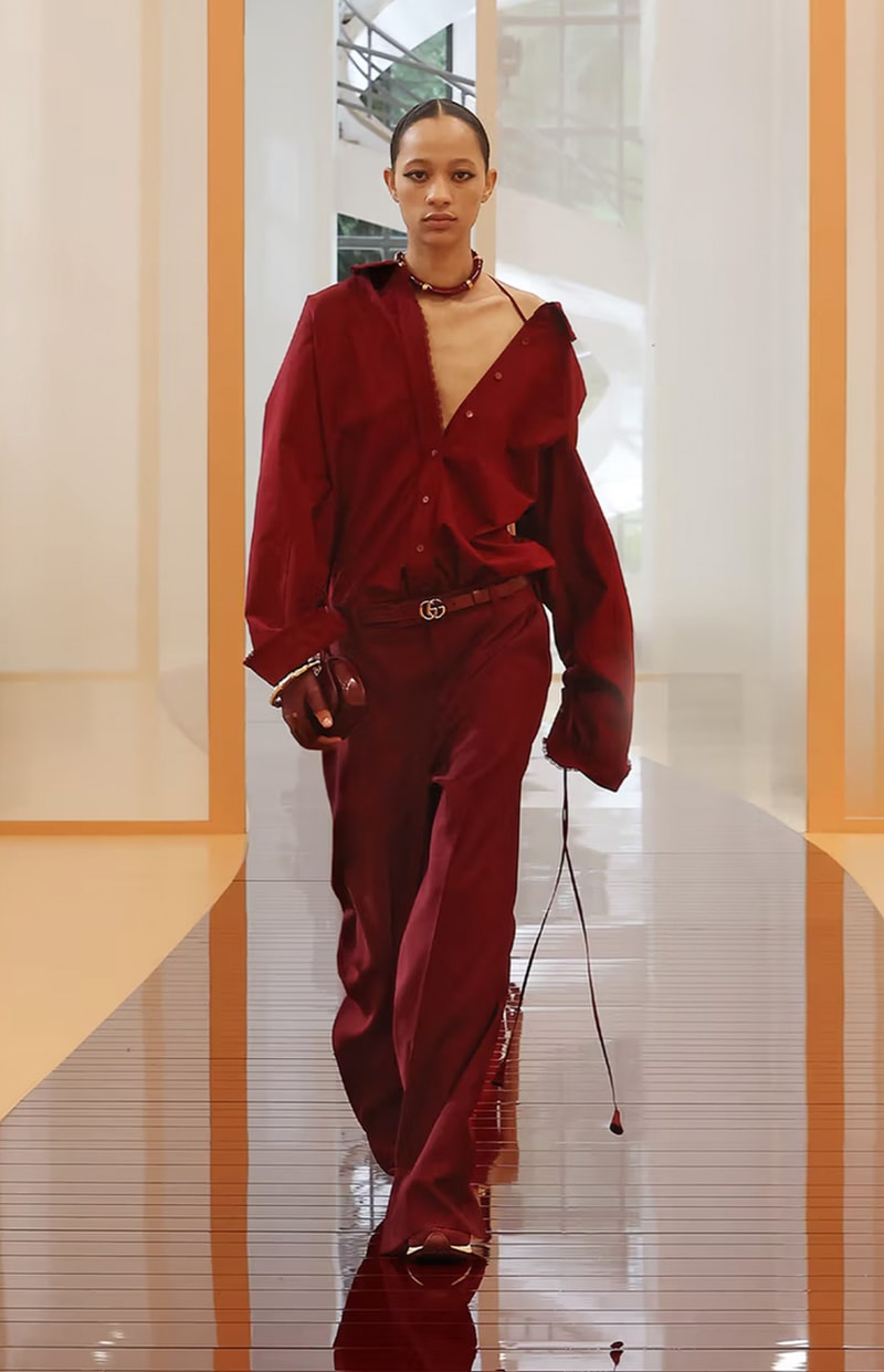 Gucci, SS25, Runway, Collections, Milan Fashion Week, Jackie Kennedy, Mona Tougaard, Vittoria Ceretti.