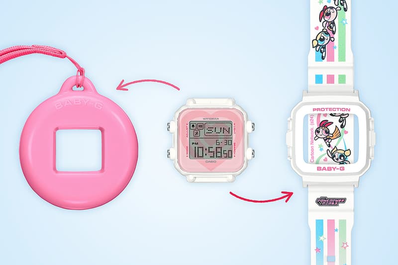 Powerpuff Girls Casio Baby G white watch box characters stickers