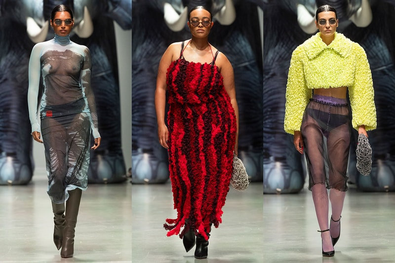ester manas paris runway women bigger bodies sheer dresses tulle transparent models