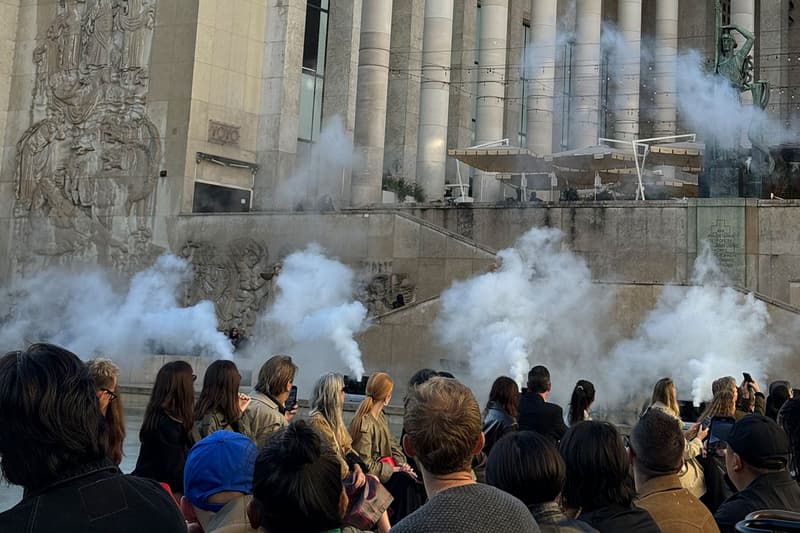 rick owens smoke runway paris palais de tokyo building guests