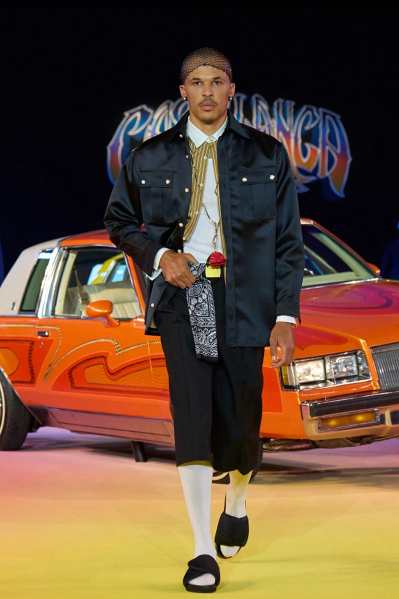 Casablanca, SS25, Paris Fashion Week, Runway, Collection, Mexican, Lowriders, Lucky Blue Smith, Alton Mason, Charaf Tajer