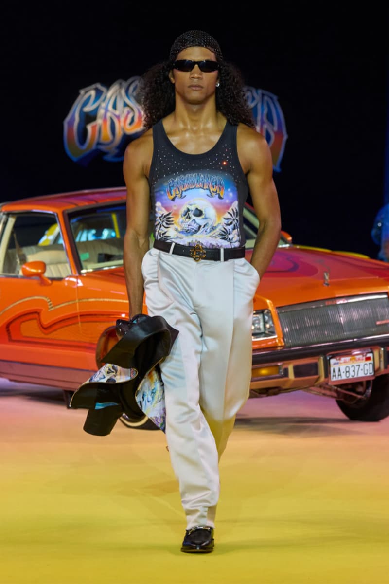 Casablanca, SS25, Paris Fashion Week, Runway, Collection, Mexican, Lowriders, Lucky Blue Smith, Alton Mason, Charaf Tajer