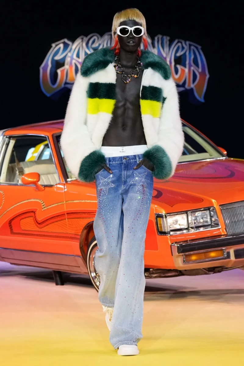 Casablanca, SS25, Paris Fashion Week, Runway, Collection, Mexican, Lowriders, Lucky Blue Smith, Alton Mason, Charaf Tajer