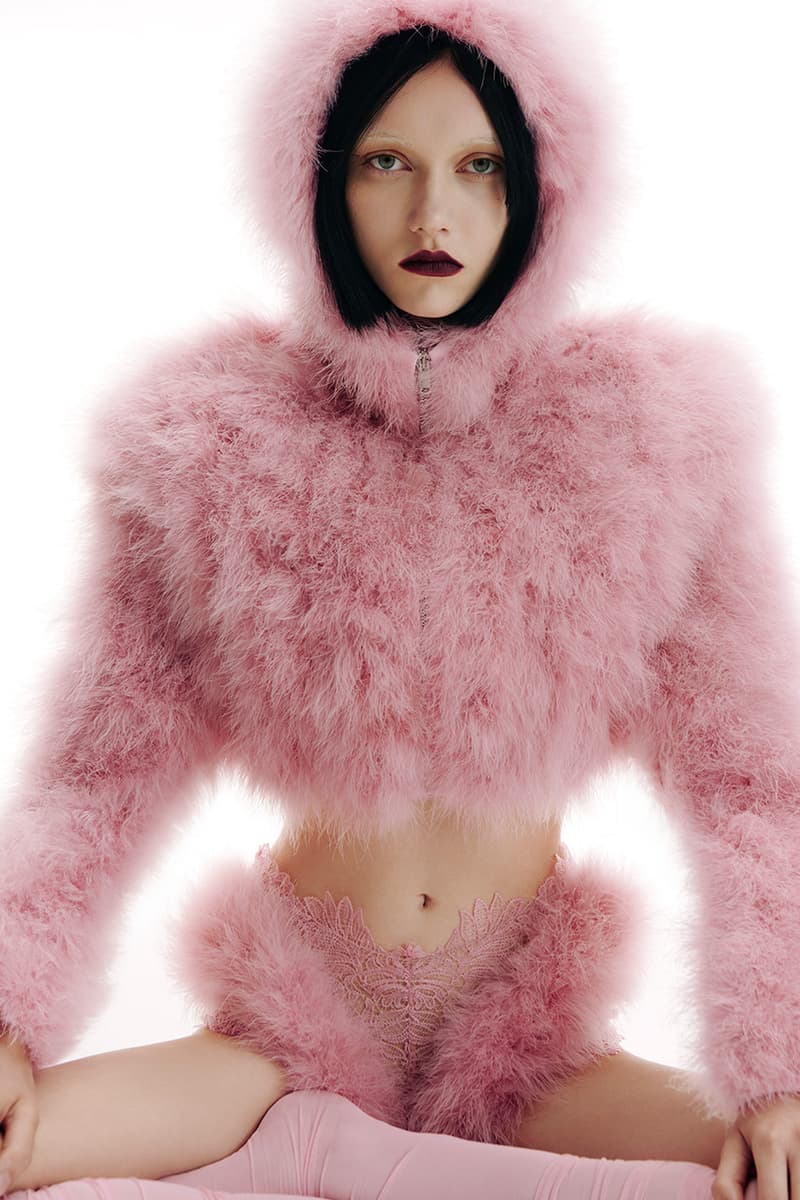 David Koma, SS25, Collection, DAB Motors, Feathers, Dresses, Mesh, Motorbike