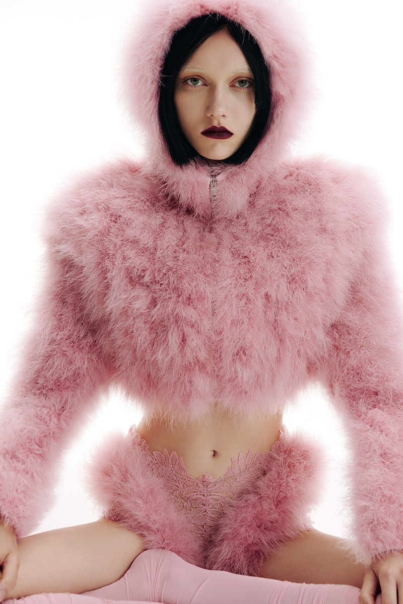 David Koma, SS25, Collection, DAB Motors, Feathers, Dresses, Mesh, Motorbike