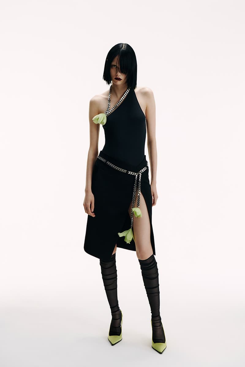 David Koma, SS25, Collection, DAB Motors, Feathers, Dresses, Mesh, Motorbike