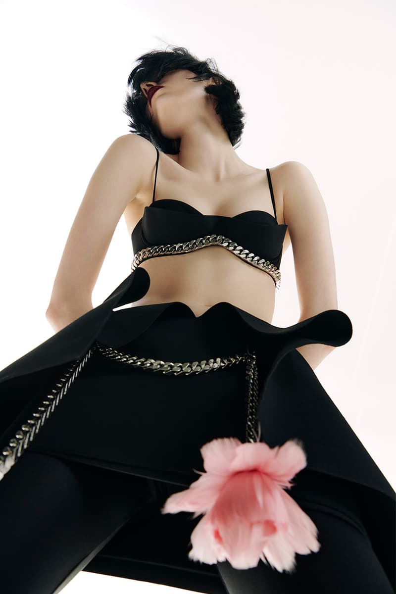 David Koma, SS25, Collection, DAB Motors, Feathers, Dresses, Mesh, Motorbike