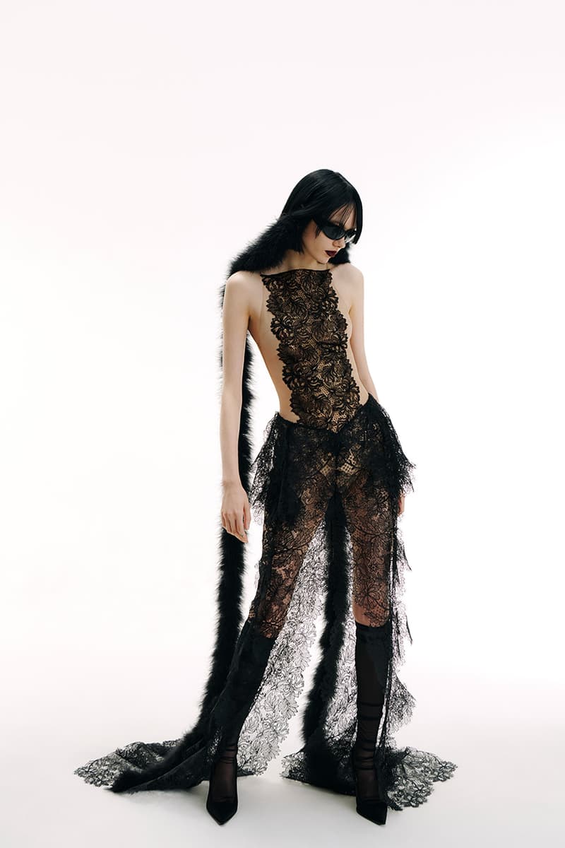 David Koma, SS25, Collection, DAB Motors, Feathers, Dresses, Mesh, Motorbike