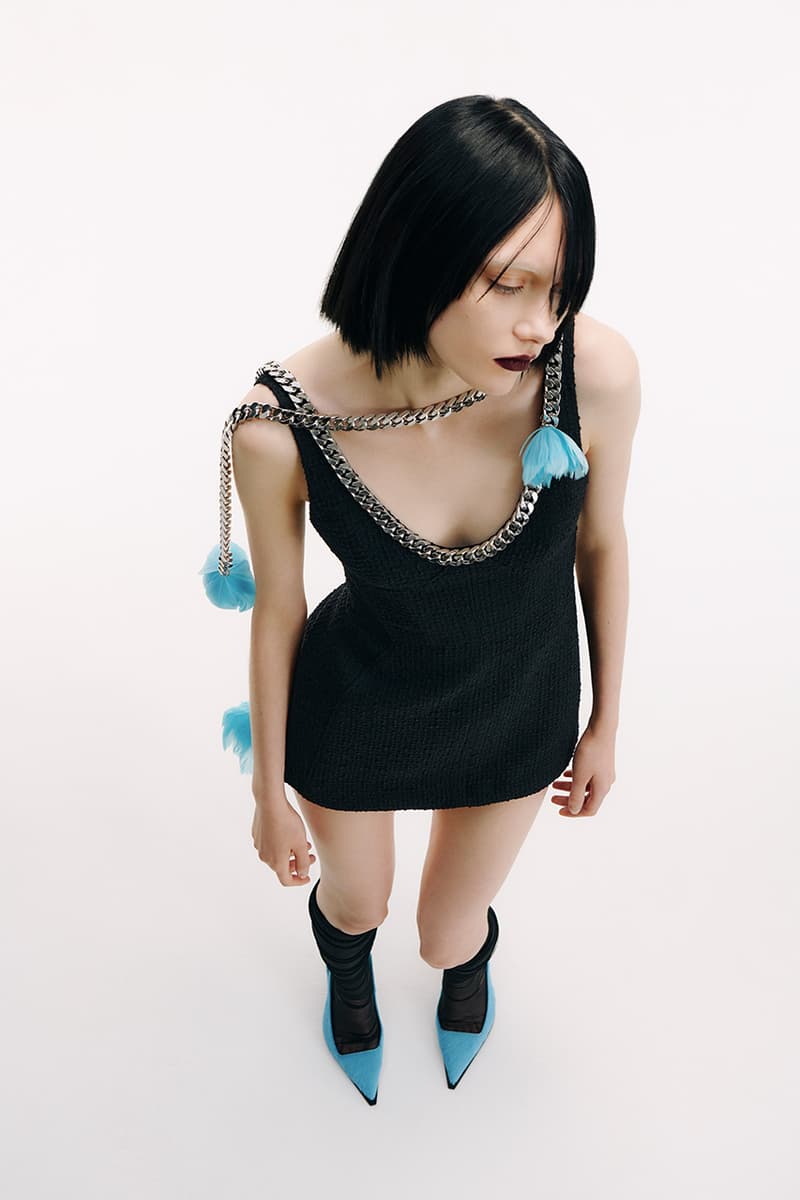 David Koma, SS25, Collection, DAB Motors, Feathers, Dresses, Mesh, Motorbike