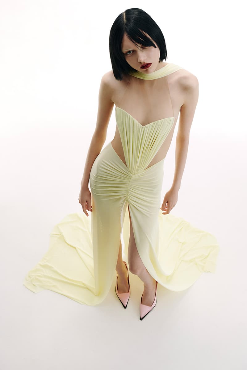 David Koma, SS25, Collection, DAB Motors, Feathers, Dresses, Mesh, Motorbike