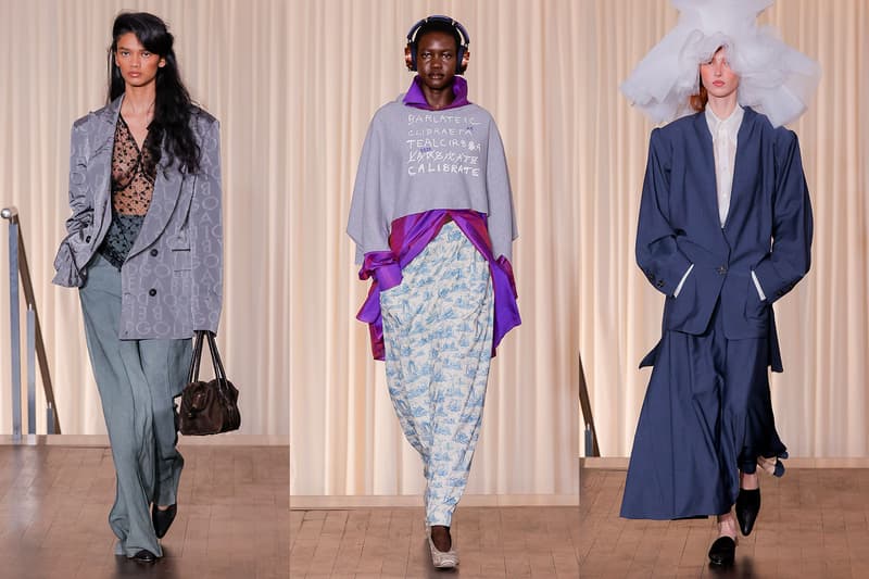 vivienne westwood sheer netting runway models dresses