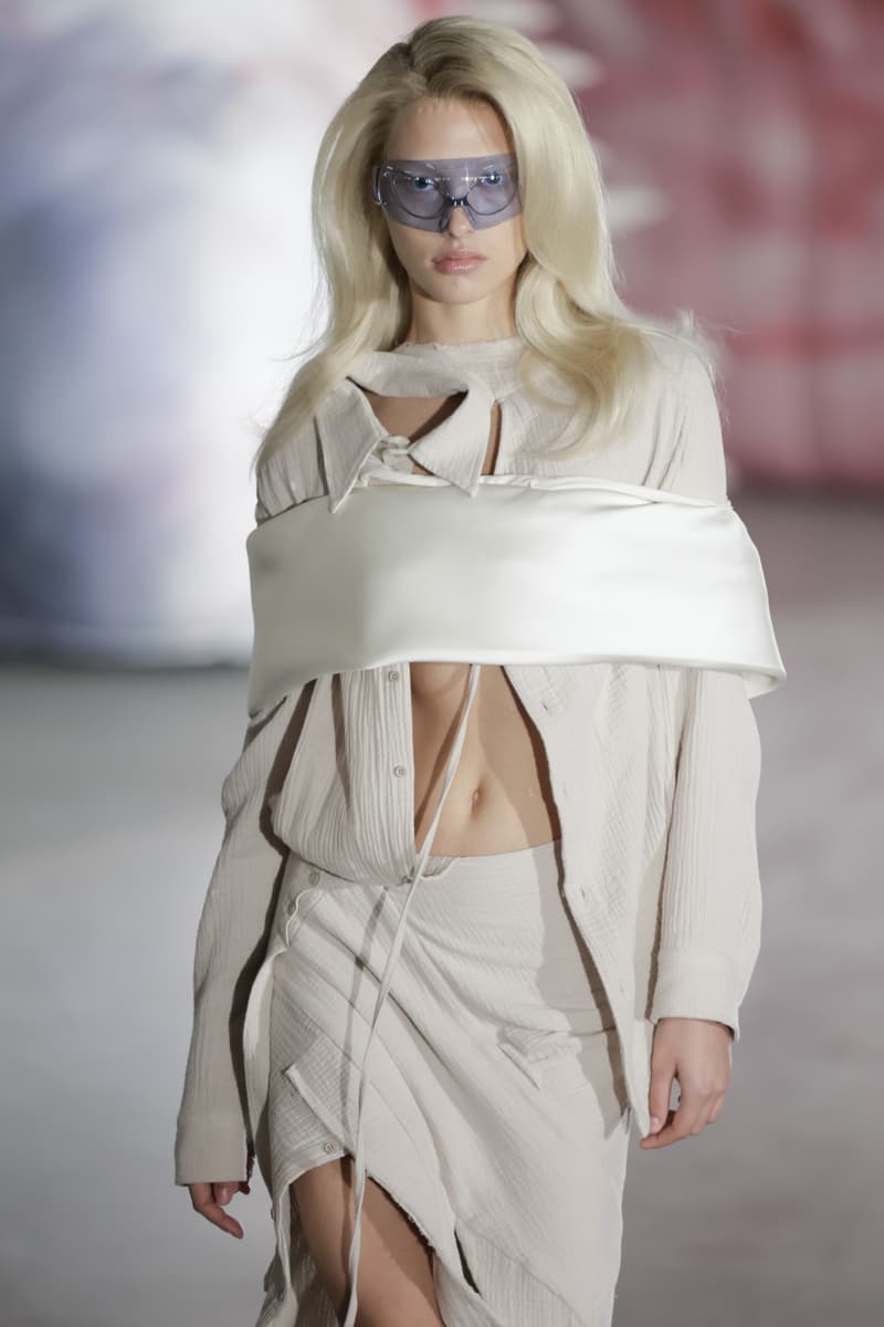 woman with curly wig at ottolinger backstage, spring/summer 2025, fashion week paris, beauty 