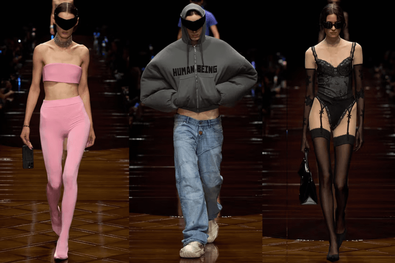 paris fashion week runway valentino gigi hadid dhl tape dress kylie jenner coperni disneyland