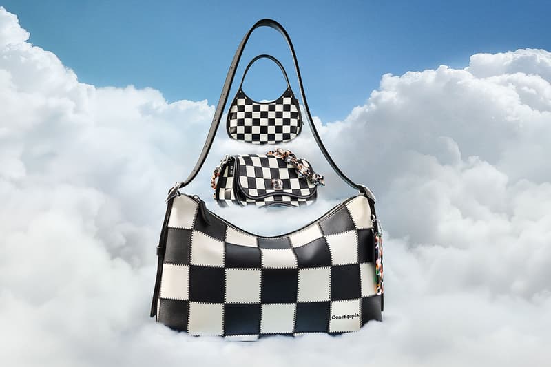 coach bags girl sky waste leather black brown checkered