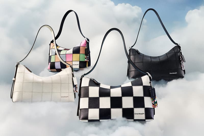 coach bags girl sky waste leather black brown checkered