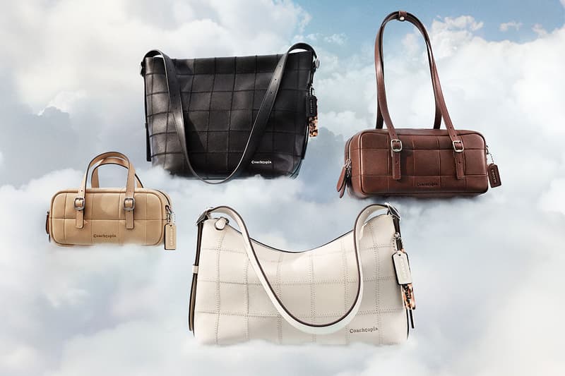 coach bags girl sky waste leather black brown checkered