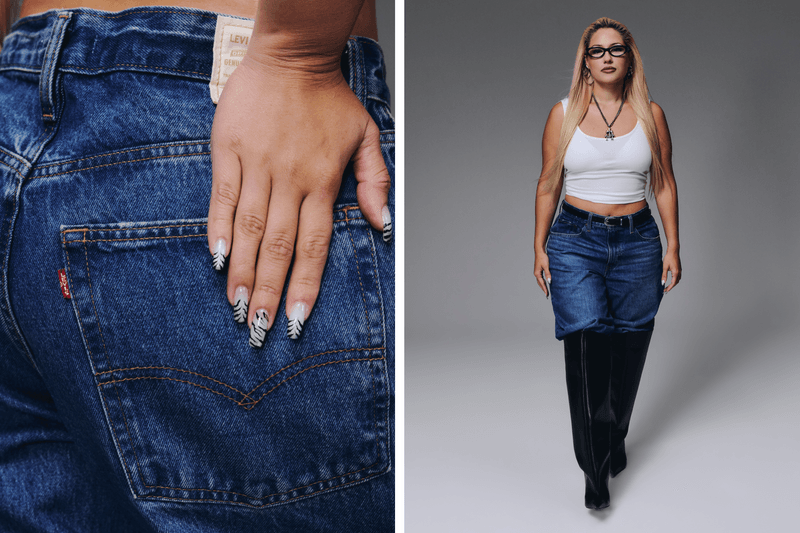 levi's xl straight jeans mel renée leamon terumi briana andalore stylists fashion styling denim pants customization customize 