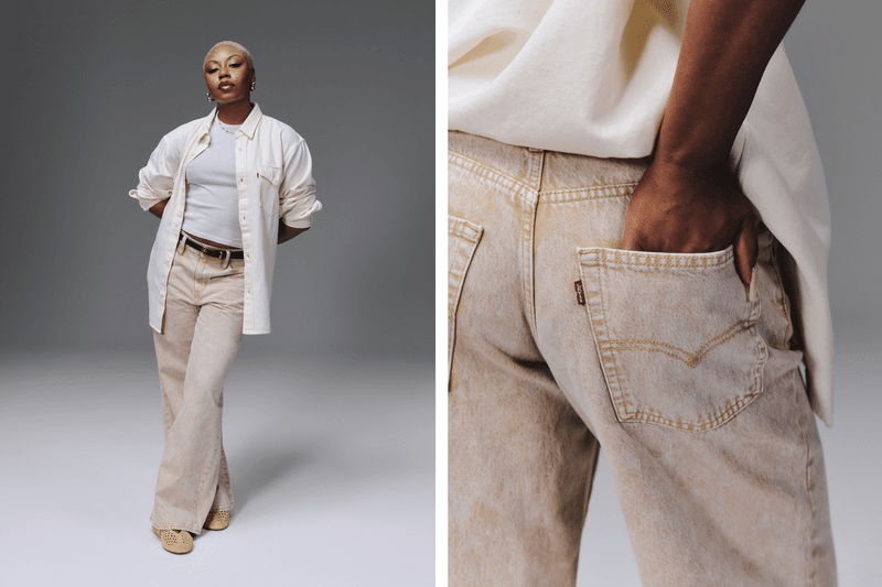 levi's xl straight jeans mel renée leamon terumi briana andalore stylists fashion styling denim pants customization customize 