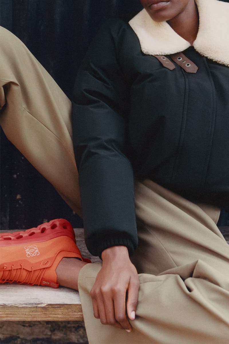 Loewe, On, Collaboration, CloudTilt, Sneakers, Dark Sand, orange, Cherry