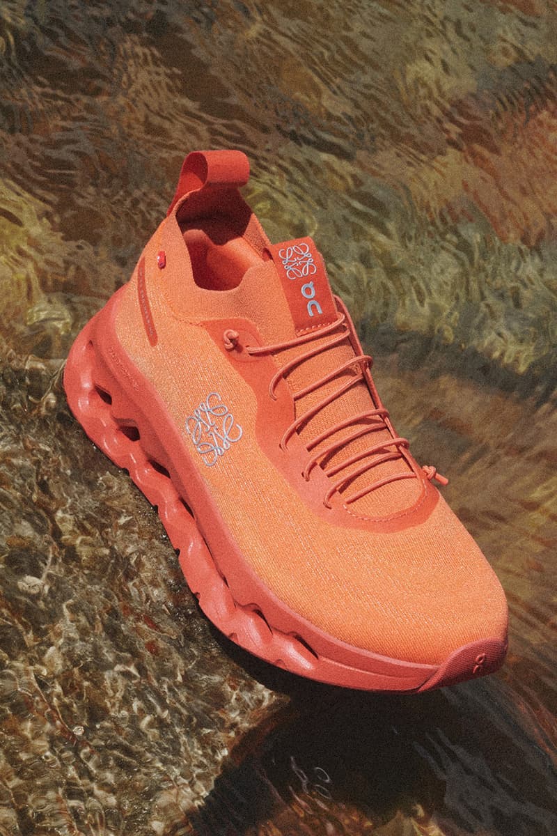 Loewe, On, Collaboration, CloudTilt, Sneakers, Dark Sand, orange, Cherry