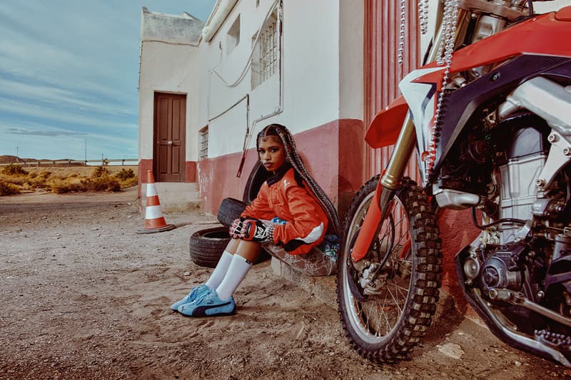 PUMA, "Speedcat", Sneakers, Suede, Light Blue, Light Brown, Sierra Rena. 