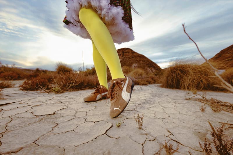 PUMA, "Speedcat", Sneakers, Suede, Light Blue, Light Brown, Sierra Rena. 