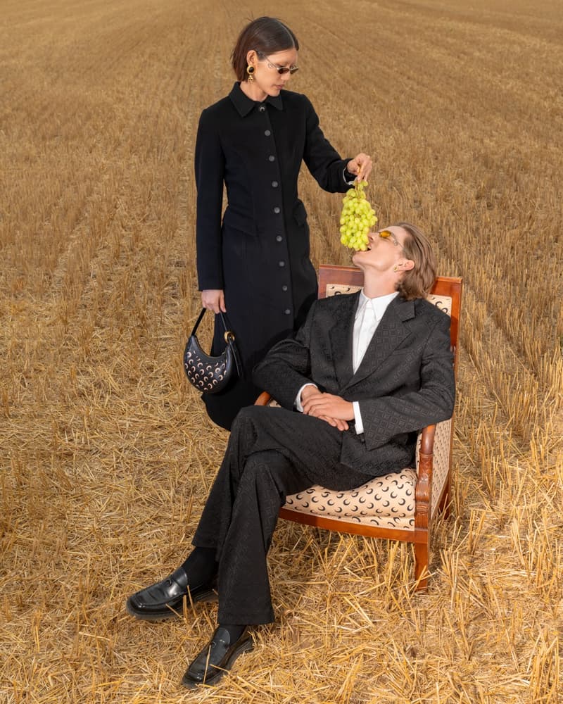 marine serre bodies people gathering ground grass crescent moon bodysuits flesh