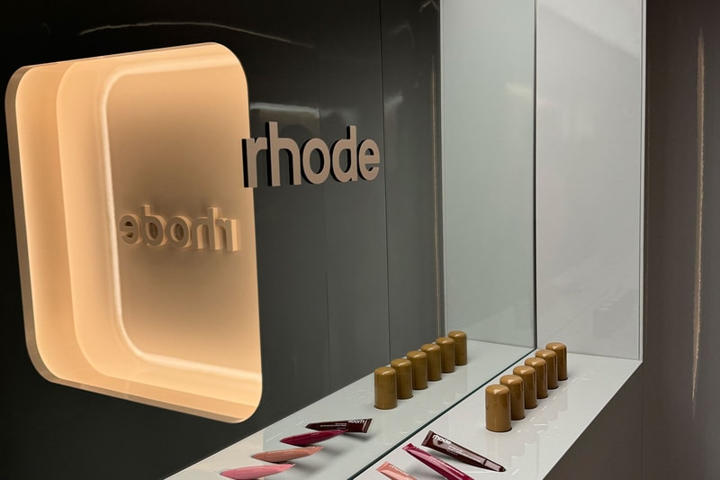 rhode hailey bieber makeup blush lip phone cases london pop up store