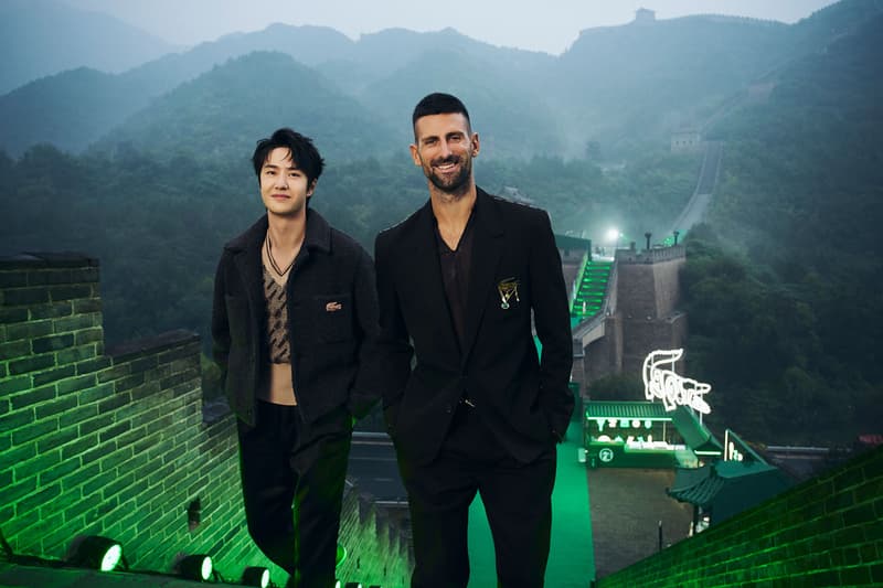 lacoste novak djokovic great wall of china sport fashion september event celebrate celebration tennis