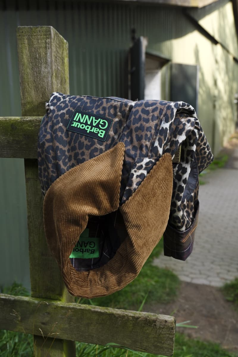 barbour ganni leopard print jacket
