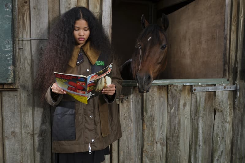barbour ganni leopard print jacket