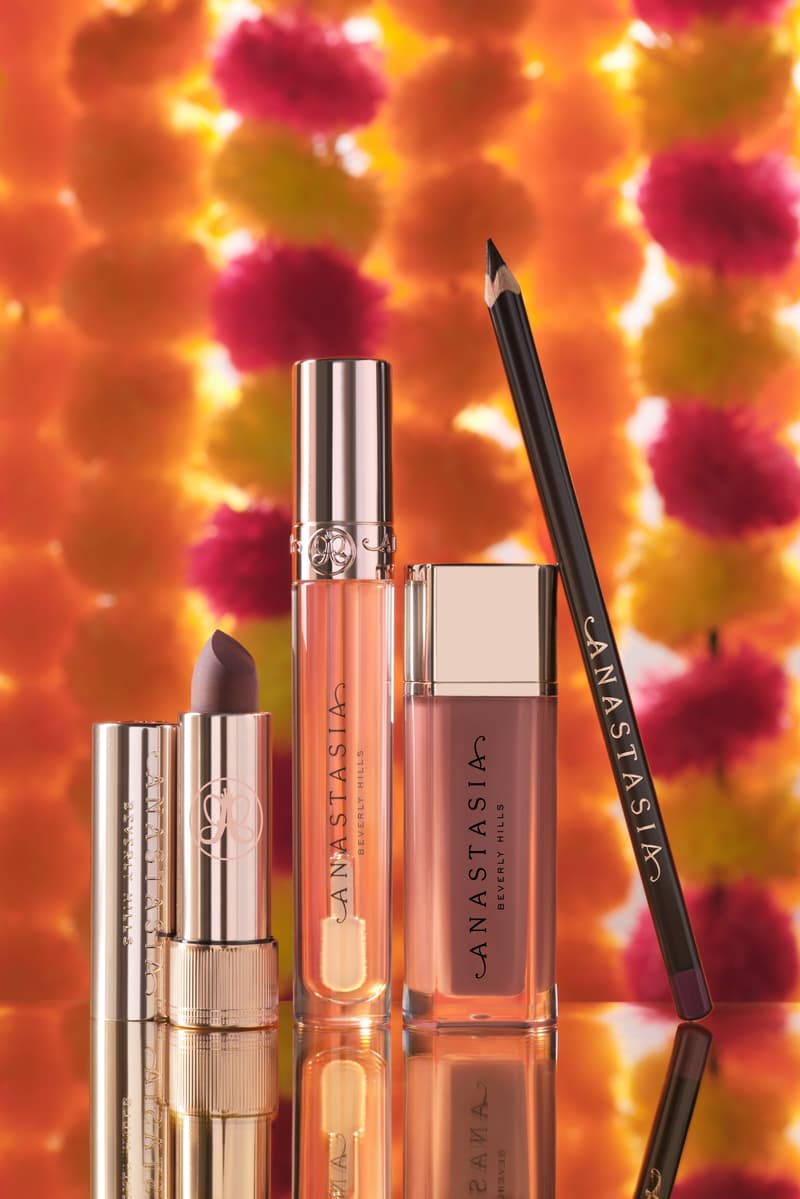 influencer aditya madiraju posing with his diwali lip kits, anastasia beverly hills, makeup 