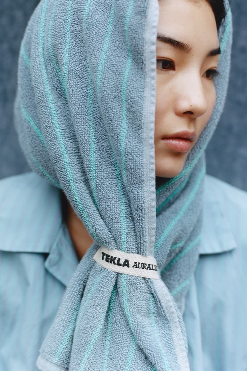 tekla auralee sleepwear pyjamas towels water bathing woman body