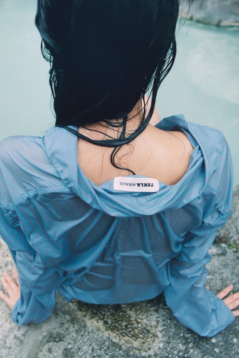 tekla auralee sleepwear pyjamas towels water bathing woman body