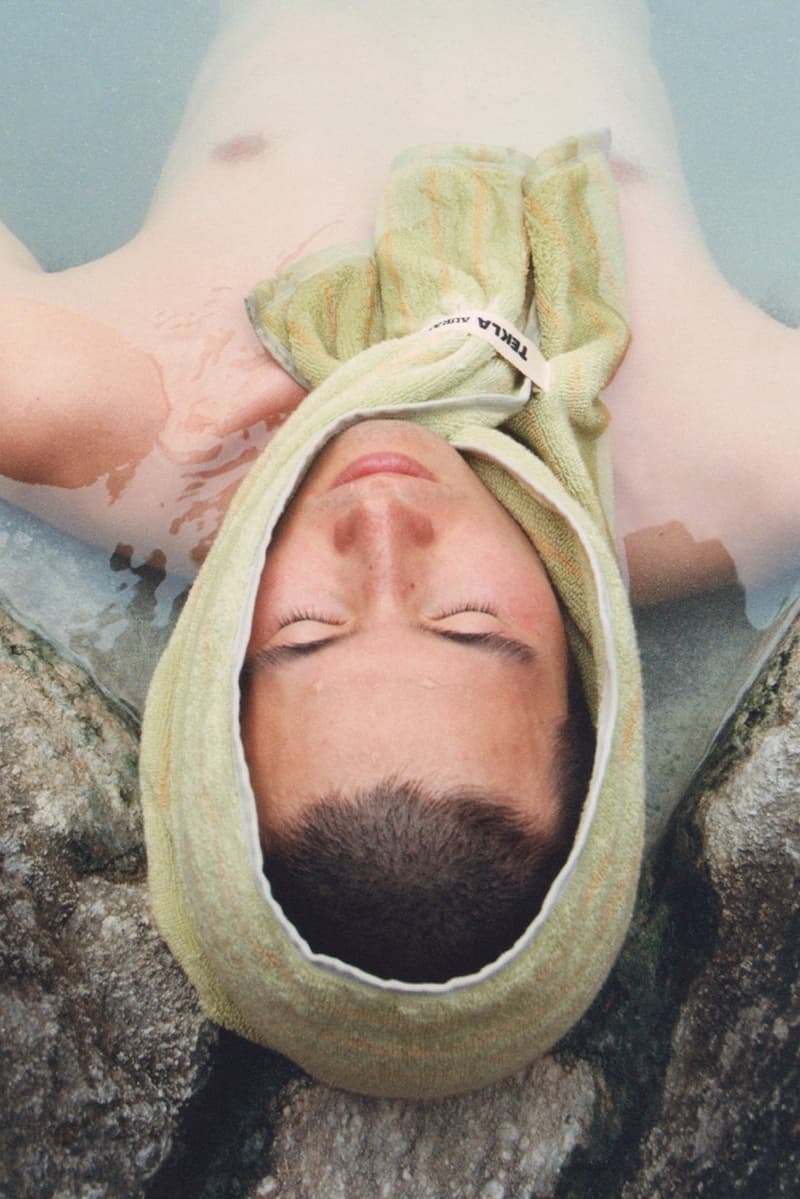 tekla auralee sleepwear pyjamas towels water bathing woman body