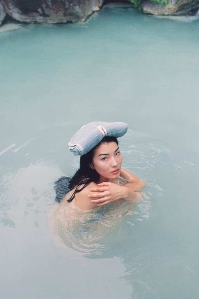 tekla auralee sleepwear pyjamas towels water bathing woman body