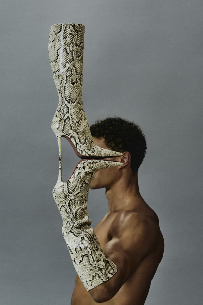 amina muaddi boots heels shoes woman man body skin