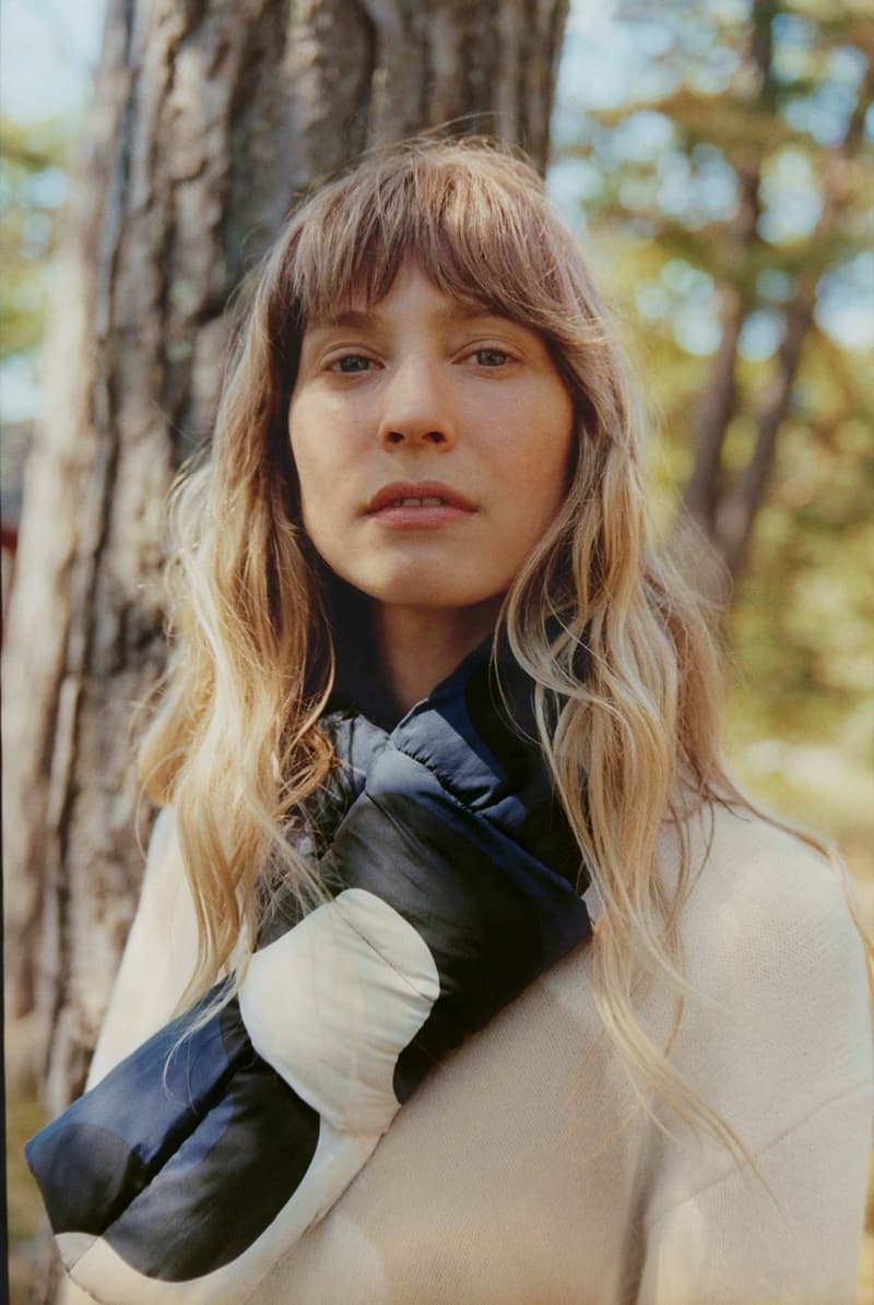 uniqlo marimekko beige furry fleece water hat graphic prints women grey jumper