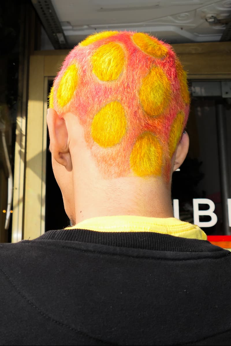 people with colorful haircuts sitting at a red table and smiling, candy crush, haircare 