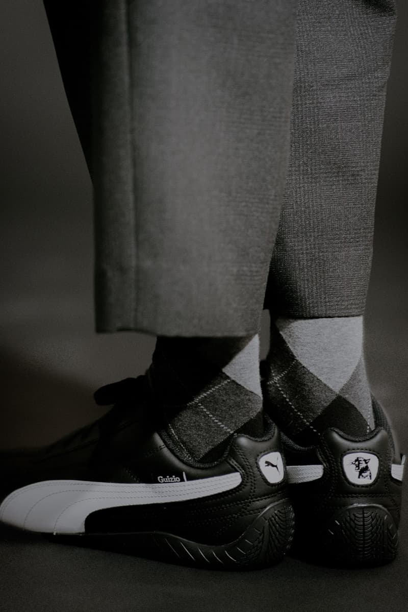 danielle guizio puma sneakers black legs woman socks body