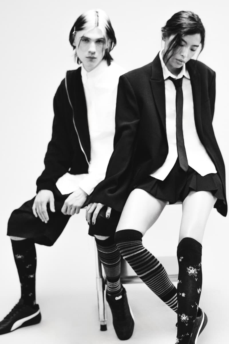 danielle guizio puma sneakers black legs woman socks body